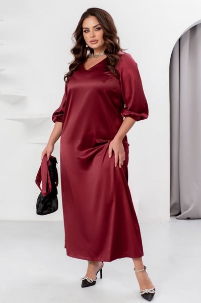 Плаття з шовку "Сюзіан" бордо