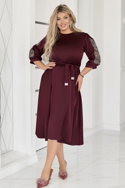 Плаття з шовку "Софія" бордо