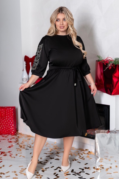 Плаття з шовку "Софія" чорне