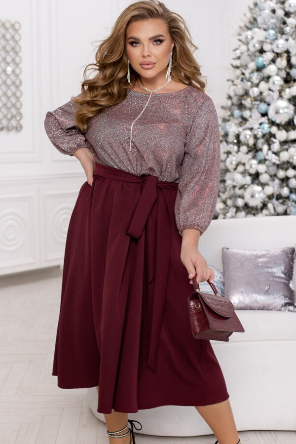 Вечірнє плаття "Барбері" бордо