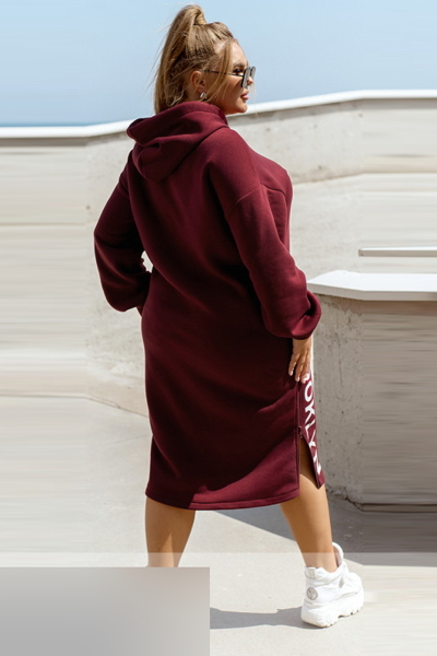 Утеплене спортивне плаття "Бембі" бордо