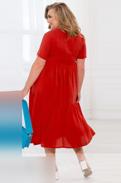 Плаття великих розмірів "Фіріда" червоне