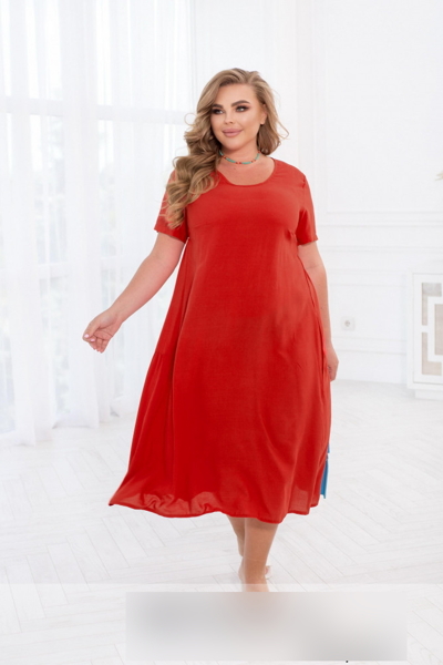 Плаття великих розмірів "Фіріда" червоне