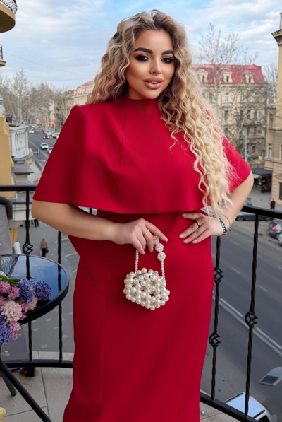 Плаття з кейпом "Атлантика" червоне