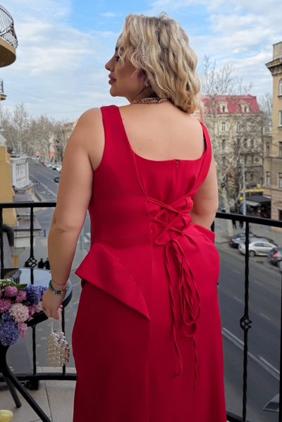 Плаття з кейпом "Атлантика" червоне