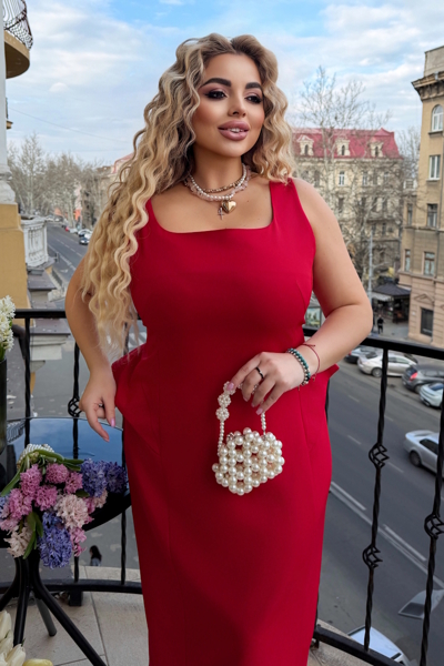 Плаття з кейпом "Атлантика" червоне