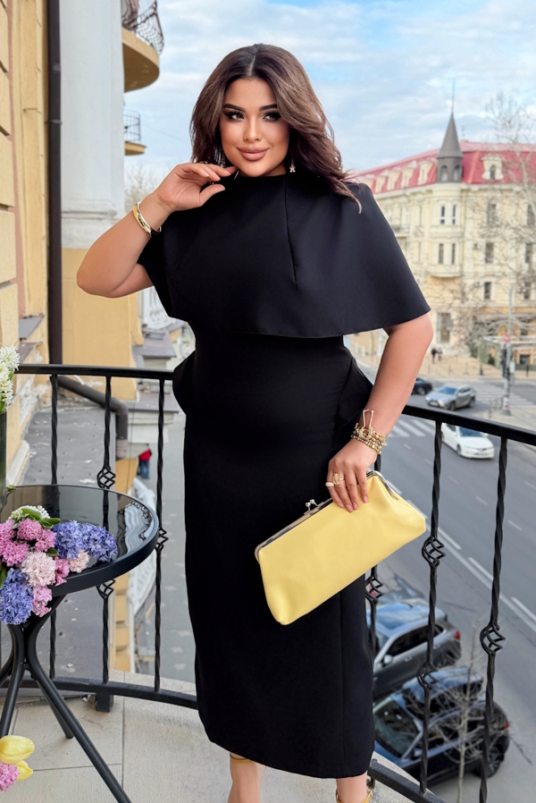 Плаття з кейпом "Атлантика" чорне