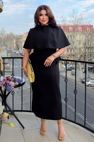 Плаття з кейпом "Атлантика" чорне