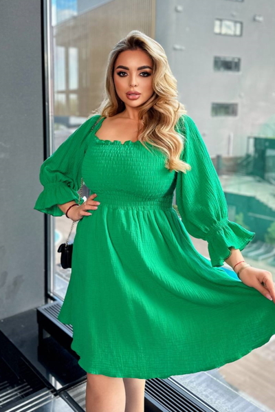 Плаття з мусліну "Аріна" зелене