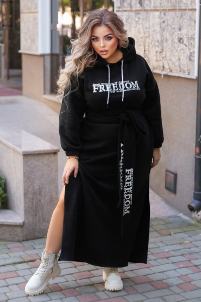 Утеплене спортивне плаття "Меломанія" чорне