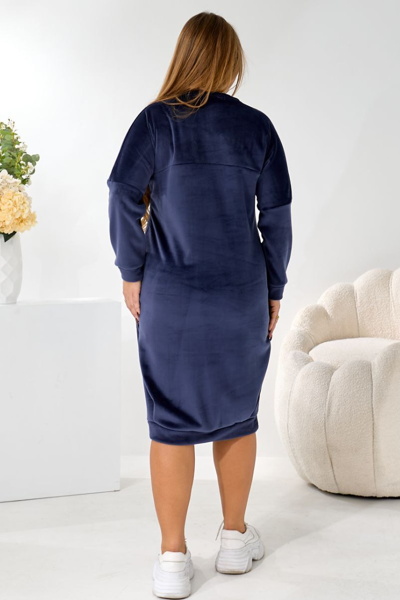 Велюрове плаття "Піано" синій