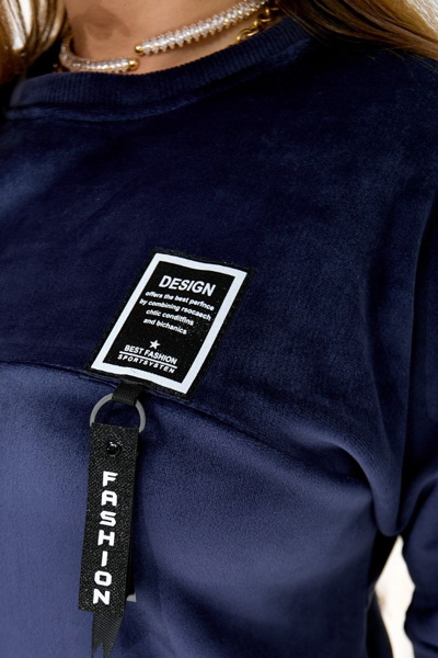 Велюрове плаття "Піано" синій