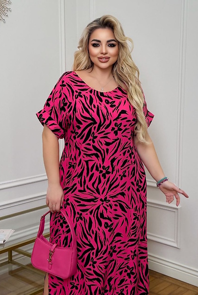 Плаття з штапелю "Клуні" малина