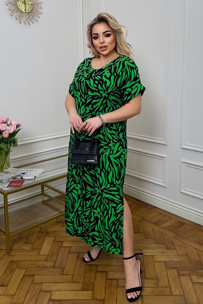 Плаття з штапелю "Клуні" зелене