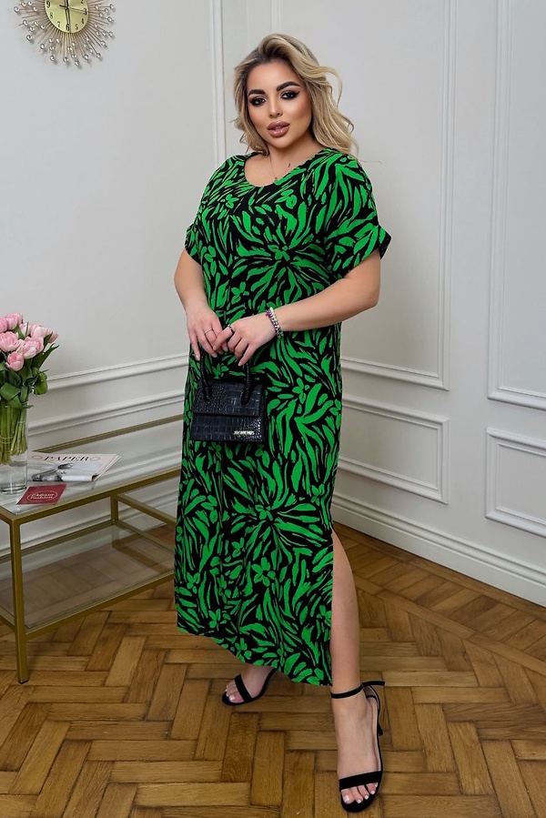 Плаття з штапелю "Клуні" зелене