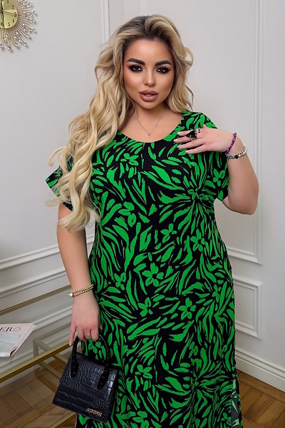 Плаття з штапелю "Клуні" зелене