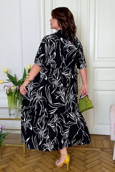 Плаття з штапелю "Лузана" чорне