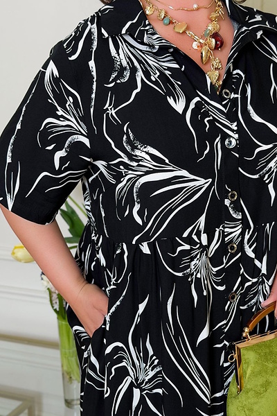 Плаття з штапелю "Лузана" чорне