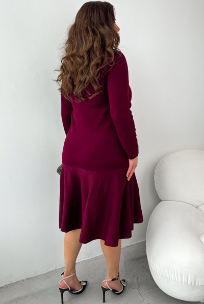 В'язане плаття "Лінет" бордо