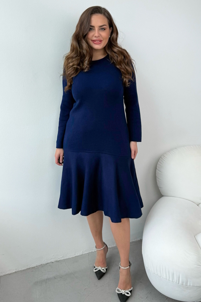 В'язане плаття "Лінет" темно-синє