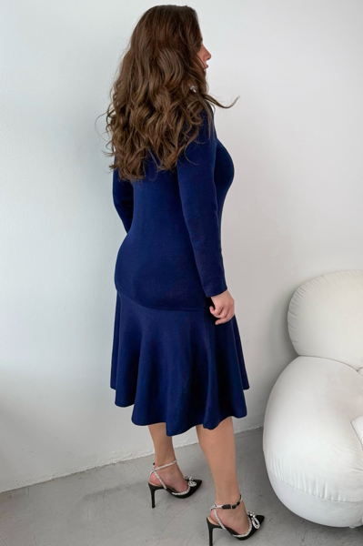 В'язане плаття "Лінет" темно-синє