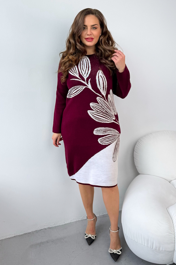 В'язане плаття "Авріл" бордо