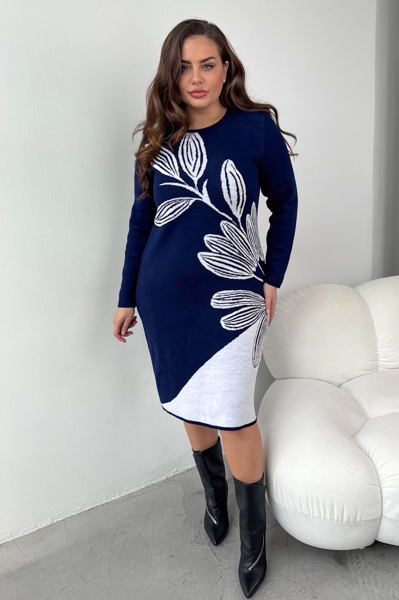 В'язане плаття "Авріл" темно-синє