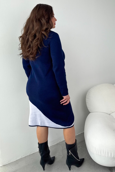 В'язане плаття "Авріл" темно-синє