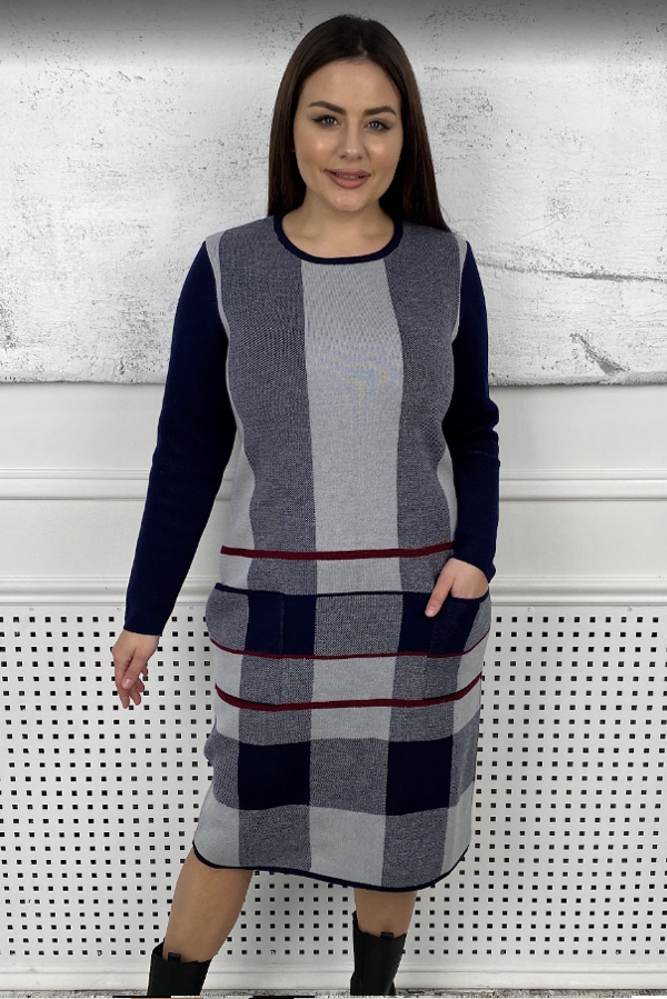 В'язане плаття "Дімода" синє В'язане плаття "Дімода" синє