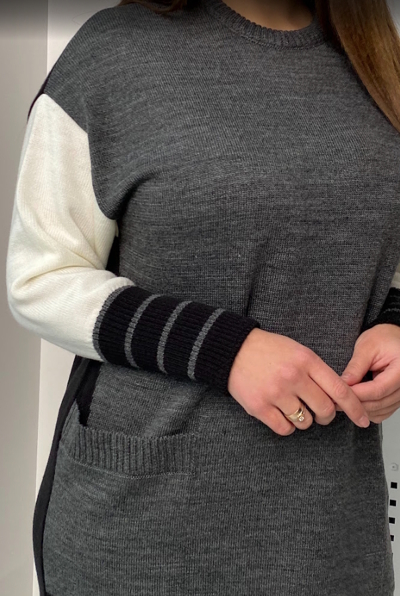 В'язане плаття "Лаціо" графіт В'язане плаття "Лаціо" графіт