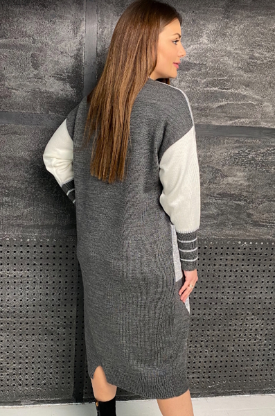 В'язане плаття "Лаціо" сіре В'язане плаття "Лаціо" сіре