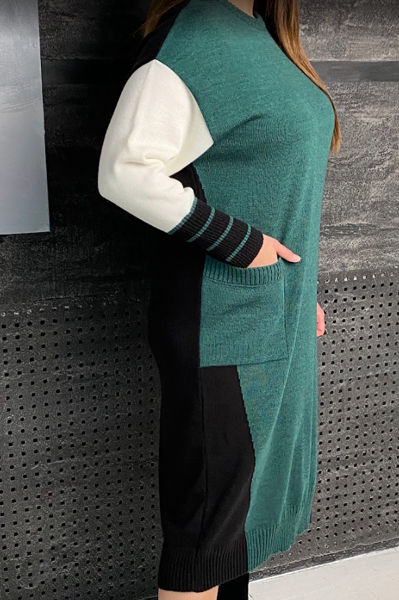 В'язане плаття "Лаціо" зелене В'язане плаття "Лаціо" зелене