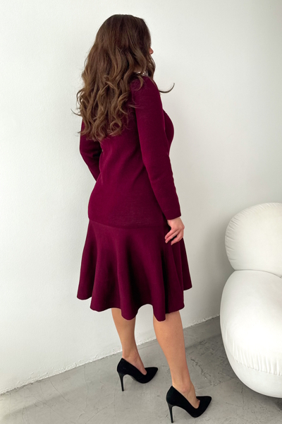 В'язане плаття "Мері" бордо