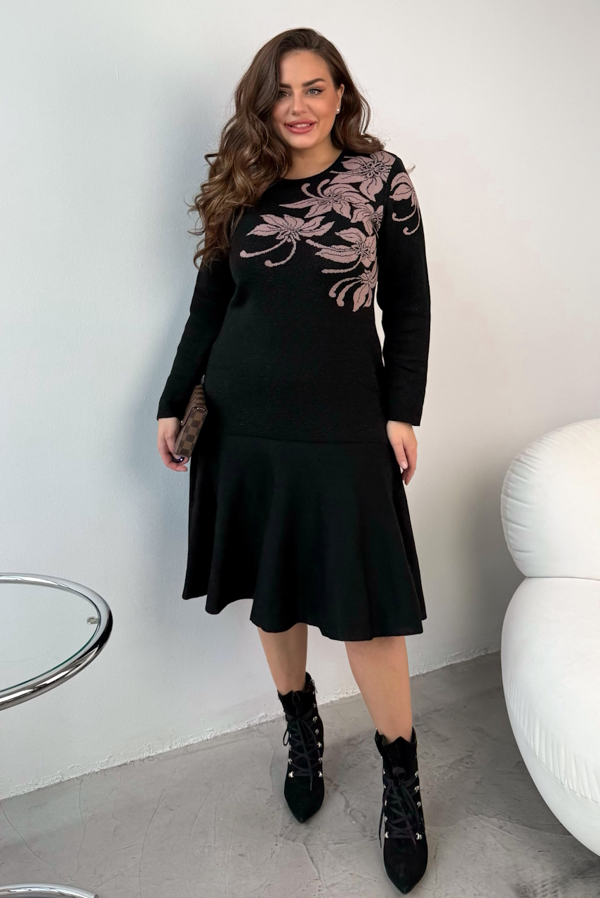 В'язане плаття "Мері" чорне