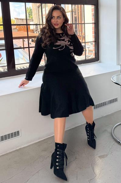 В'язане плаття "Мері" чорне