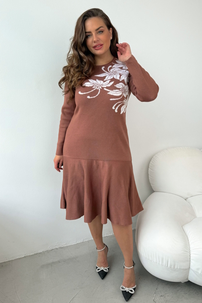 В'язане плаття "Мері" карамель