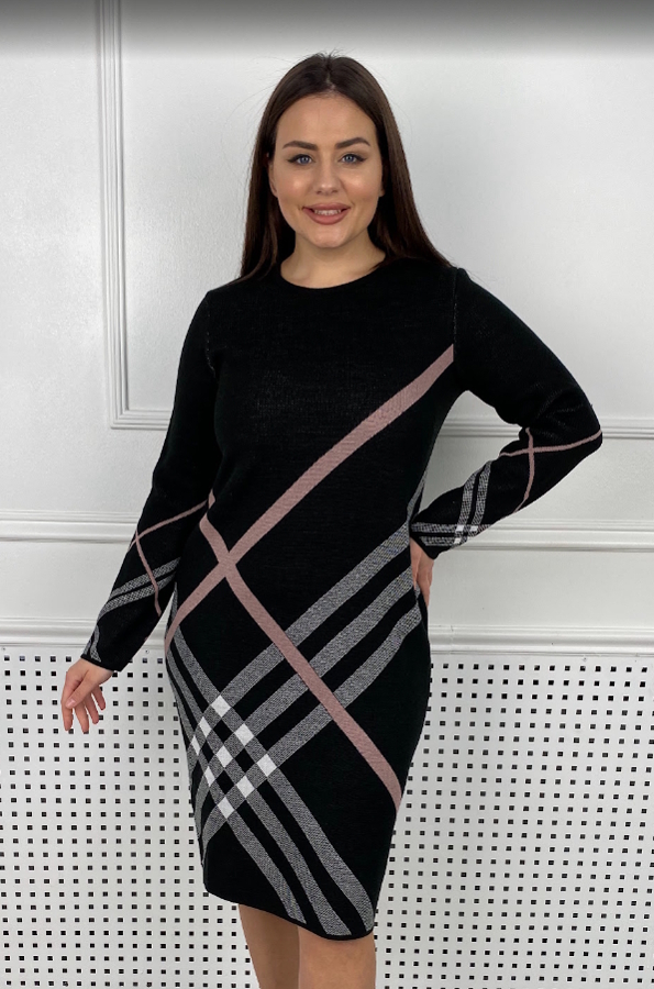 В'язане плаття "Нела" чорне В'язане плаття "Нела" чорне