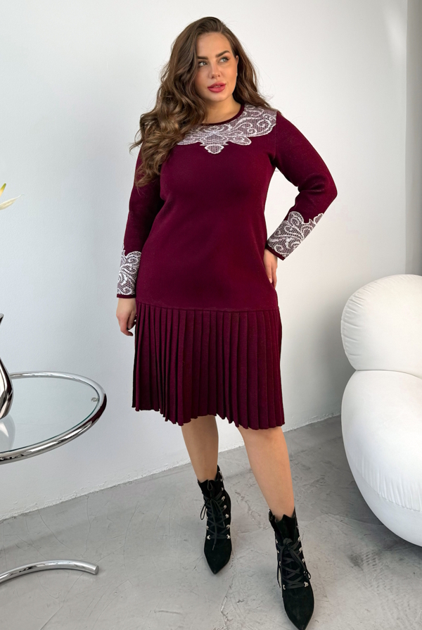 В'язане плаття "Вікторія" бордо