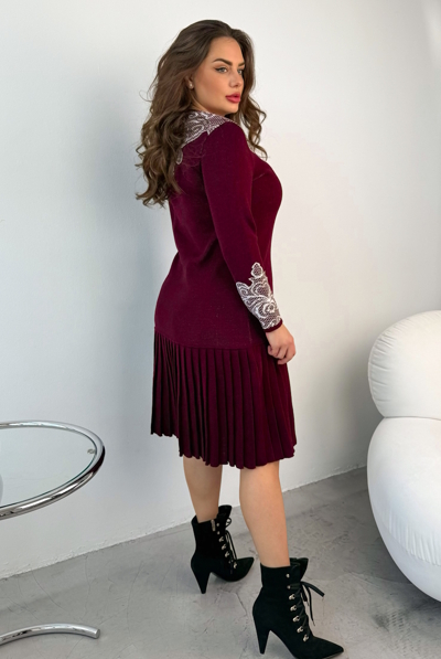 В'язане плаття "Вікторія" бордо
