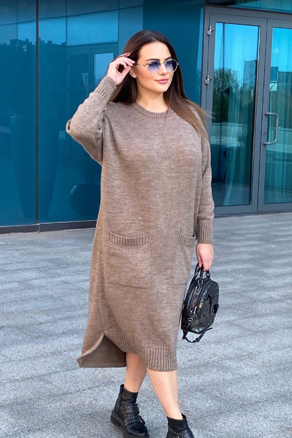 В'язане плаття "Влада" мокко В'язане плаття "Влада" мокко