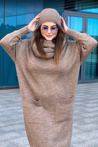 В'язане плаття "Влада" мокко В'язане плаття "Влада" мокко