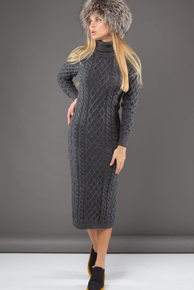В'язане плаття "Злата" графіт