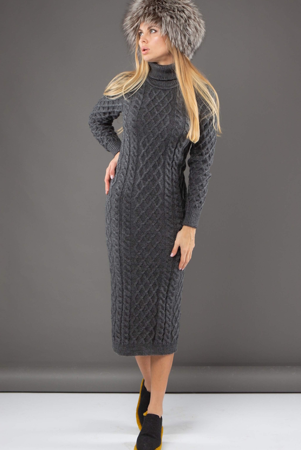 В'язане плаття "Злата" графіт