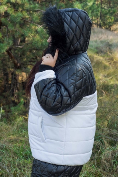 Зимова куртка великих розмірів "Мінесота" біла