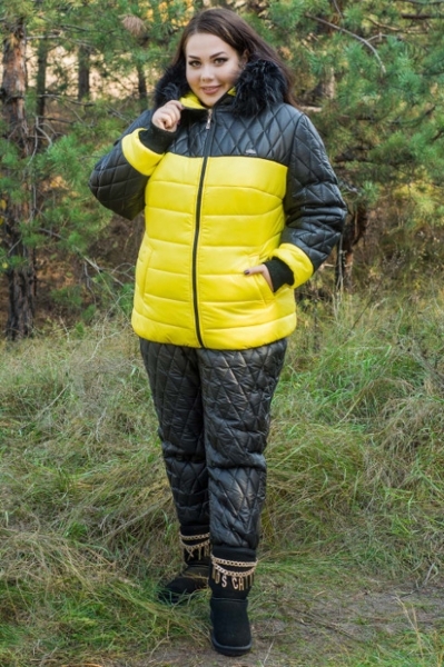 Зимова куртка великих розмірів "Мінесота" жовта