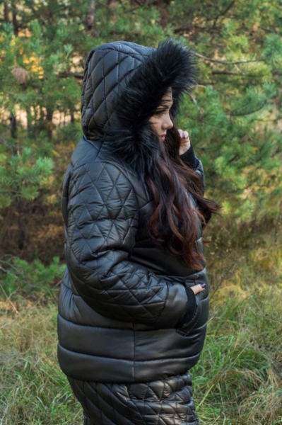 Зимова куртка великих розмірів "Мінесота" чорна