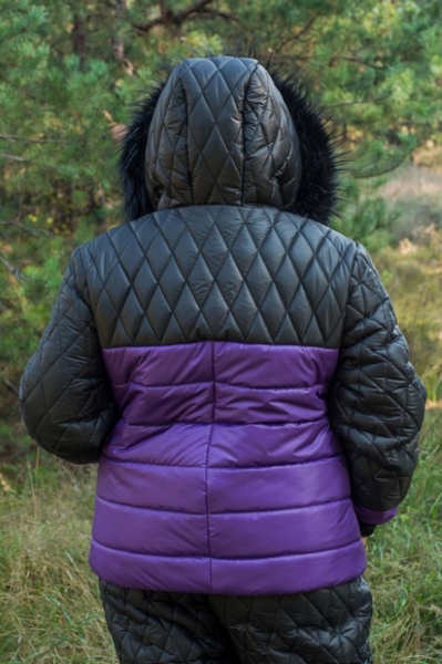 Зимова куртка великих розмірів "Мінесота" фіолетова
