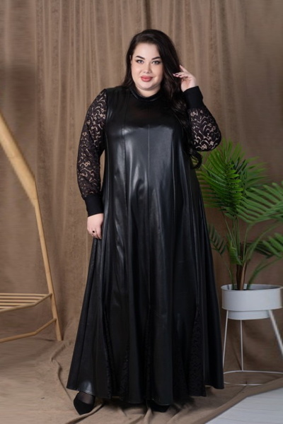 Плаття великих розмірів "Розі" чорне