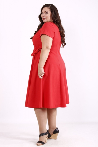 Плаття великих розмірів "Аміна" червоне