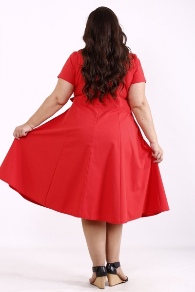 Плаття великих розмірів "Аміна" червоне